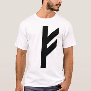 Die Rune Fehu (schwarz) T-Shirt