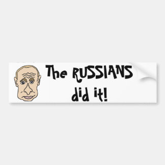 Die Russen taten es Putin-Cartoon Autoaufkleber