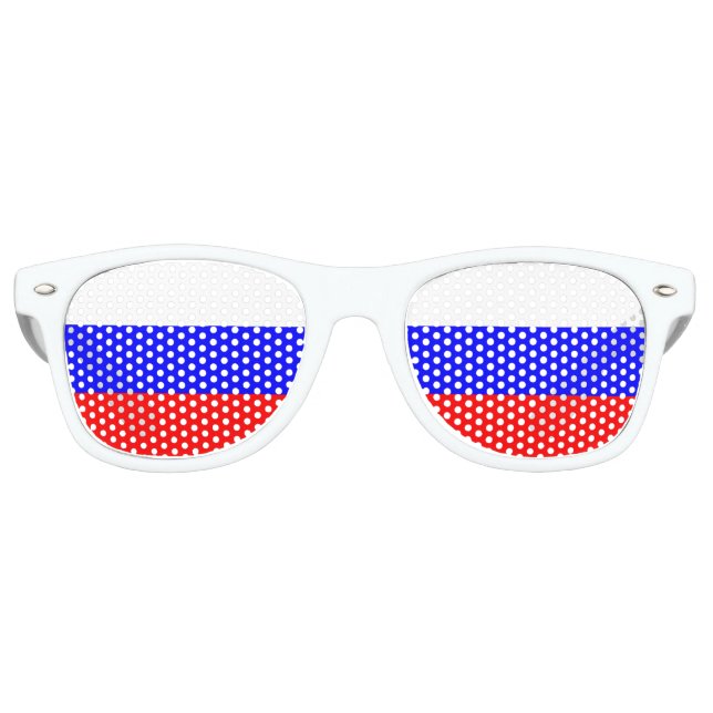 Die russische Trikolore | Flagge Russlands Partybrille (Vorderseite)