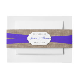 Die rustikale Blue Bow Wedding Collection Einladungsbanderole