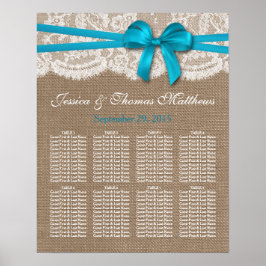 Die rustikale Blue Bow Wedding Collection Poster