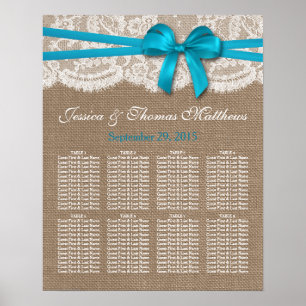 Die rustikale Blue Bow Wedding Collection Poster