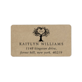 Die rustikale Herzenssammlung Adressaufkleber