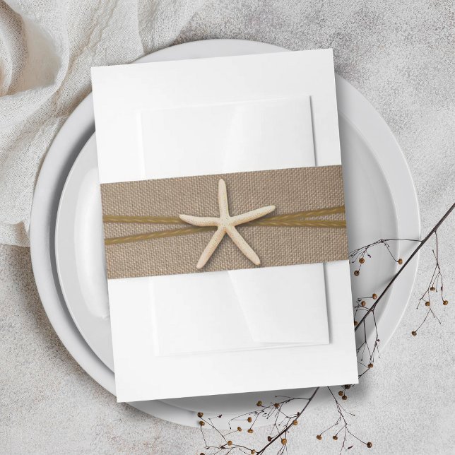 Die rustikale Hochzeitskollektion am Strand von St Einladungsbanderole (Von Creator hochgeladen)