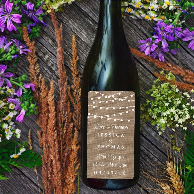 Die rustikale Hochzeitskollektion der Burlap-Licht (Von Creator hochgeladen)