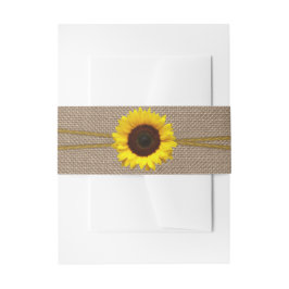 Die rustikale Hochzeitskollektion der Sonnenblumen Einladungsbanderole