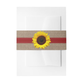 Die rustikale Hochzeitskollektion der Sonnenblumen Einladungsbanderole