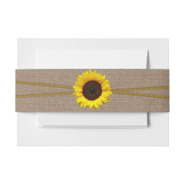 Die rustikale Hochzeitskollektion der Sonnenblumen Einladungsbanderole