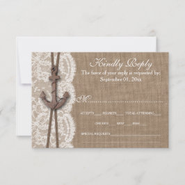 Die rustikale Hochzeitskollektion für den Anker RSVP Karte