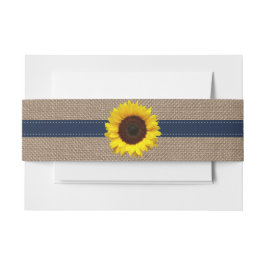 Die rustikale Hochzeitskollektion für Sonnenblumen Einladungsbanderole