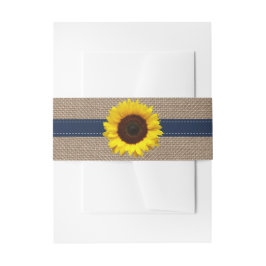 Die rustikale Hochzeitskollektion für Sonnenblumen Einladungsbanderole