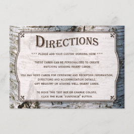 Die rustikale Hochzeitskollektion Silberbaum Begleitkarte