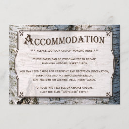 Die rustikale Hochzeitskollektion Silberbaum Begleitkarte