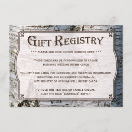 Die rustikale Hochzeitskollektion Silberbaum Begleitkarte