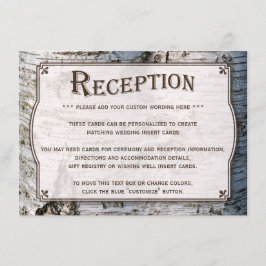 Die rustikale Hochzeitskollektion Silberbaum Begleitkarte