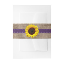 Die rustikale Hochzeitssammlung für Sonnenblumen - Einladungsbanderole