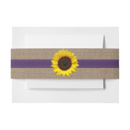 Die rustikale Hochzeitssammlung für Sonnenblumen - Einladungsbanderole
