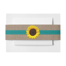 Die rustikale Hochzeitssammlung für Sonnenblumen - Einladungsbanderole