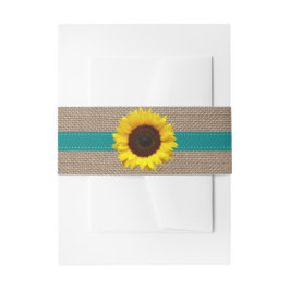 Die rustikale Hochzeitssammlung für Sonnenblumen - Einladungsbanderole