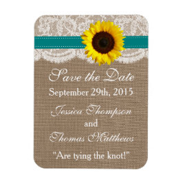 Die rustikale Hochzeitssammlung für Sonnenblumen - Magnet