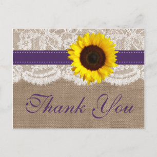 Die rustikale Hochzeitssammlung für Sonnenblumen - Postkarte