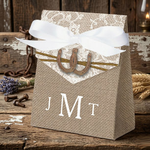 Die Rustikale Hufeisen-Hochzeitskollektion Geschenkschachtel