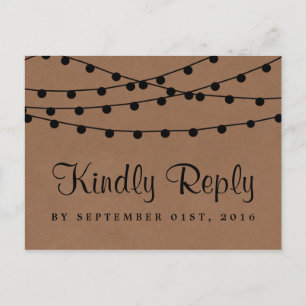 Die rustikale Kraftzeichensammlung Einladungspostkarte