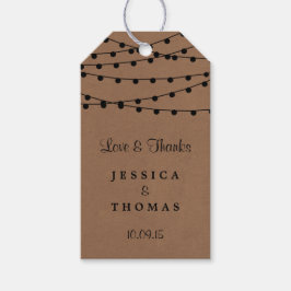 Die rustikale Kraftzeichensammlung Geschenkanhänger