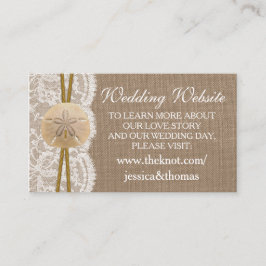 Die rustikale Sand Dollar Beach Hochzeitskollektio Begleitkarte