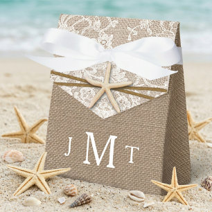 Die Rustikale Seestern-Strand-Hochzeitskollektion Geschenkschachtel