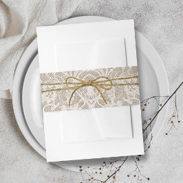 Die rustikale Twine Bow Wedding Collection Einladungsbanderole
