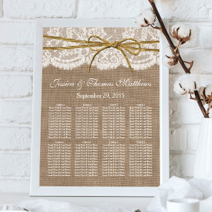 Die rustikale Twine Bow Wedding Collection Poster