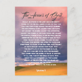 Die Rüstung Gottes, die Ephesianer 6 Postkarte