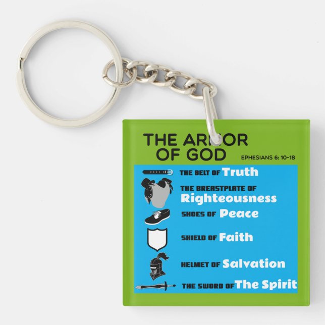 Die Rüstung Gottes Schlüsselanhänger (Vorderseite)