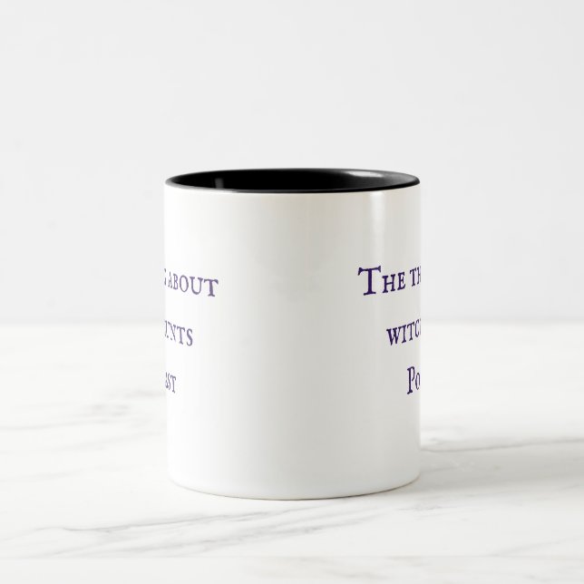 Die Sache mit der Hexenjagd Podcast-Tasse Zweifarbige Tasse (Mittel)