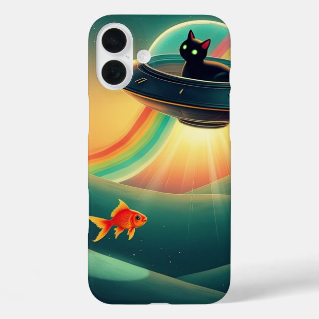 Die sachliche Alien iPhone 16 Plus Hülle (Rückseite)