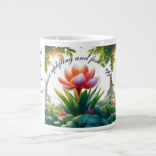 Die Safranfloralen strahlen Wärme aus, lebendig. Jumbo-Tasse