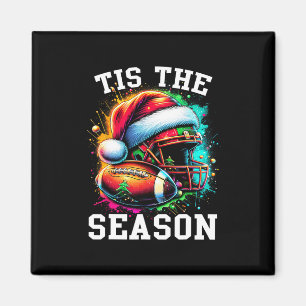 Die Saison Football-Mama-Weihnachten-Santa-Hut Co Magnet