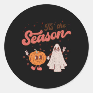 Die Saison Pumpkin Gewürz Herbst Herbst Boo Hall Runder Aufkleber
