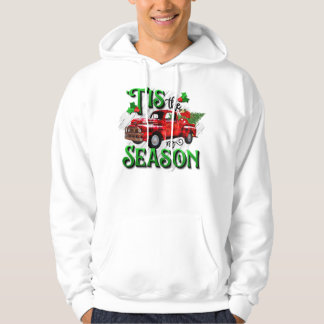 Die Saison Red Kariert Retro LKW Weihnachten Hoodie