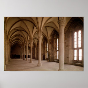 Die Salle des Hotes, die Innenansicht der Abtei Poster