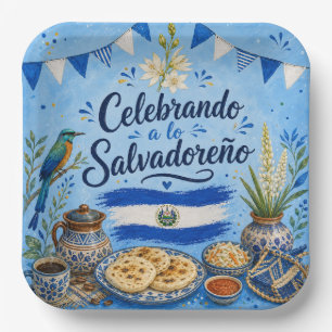 Die salvadorianische El Salvador-Party feiern Pappteller