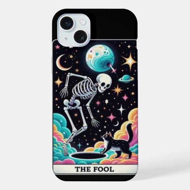 Die Sammlung der Narren-Tarotkarten iPhone 15 Plus Hülle (Rückseite)