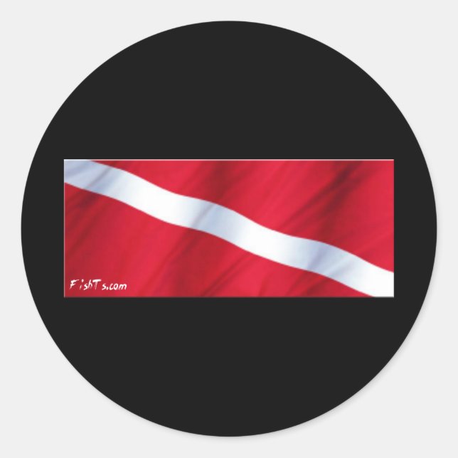 Die Sammlung der Tauchflagge Runder Aufkleber (Vorderseite)