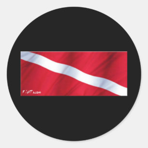 Die Sammlung der Tauchflagge Runder Aufkleber