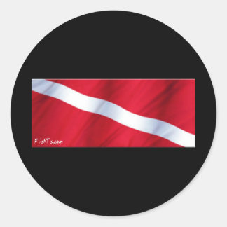 Die Sammlung der Tauchflagge Runder Aufkleber