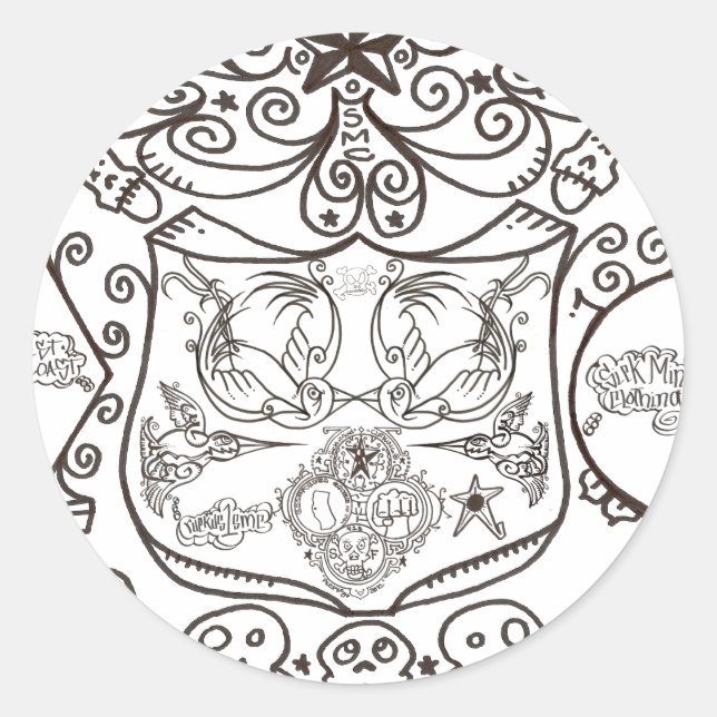 "DIE SAMMLUNG" RUNDER AUFKLEBER (Vorderseite)