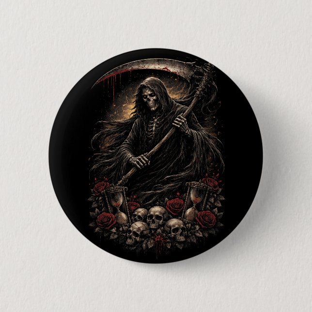 Die Sanduhr des Schnitters Button (Vorderseite)