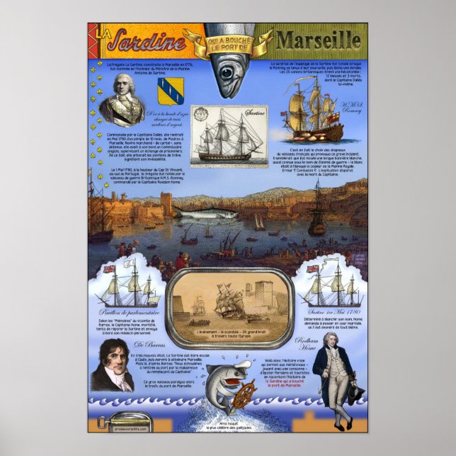 Die Sardine, die den Hafen von Marseille blockiert Poster (Vorne)