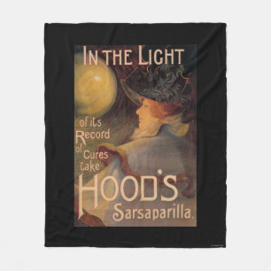Die Sarsaparille-förderndes Plakat der Haube Fleecedecke